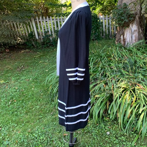 TOP-RATED SELLER! Sonia Rykiel Navy and White 100% Cotton Dress - Picture 5 of 11